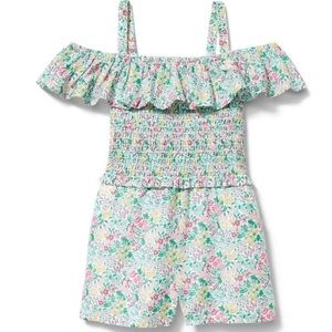 Janie and Jack Floral Toddler Romper New with Tags